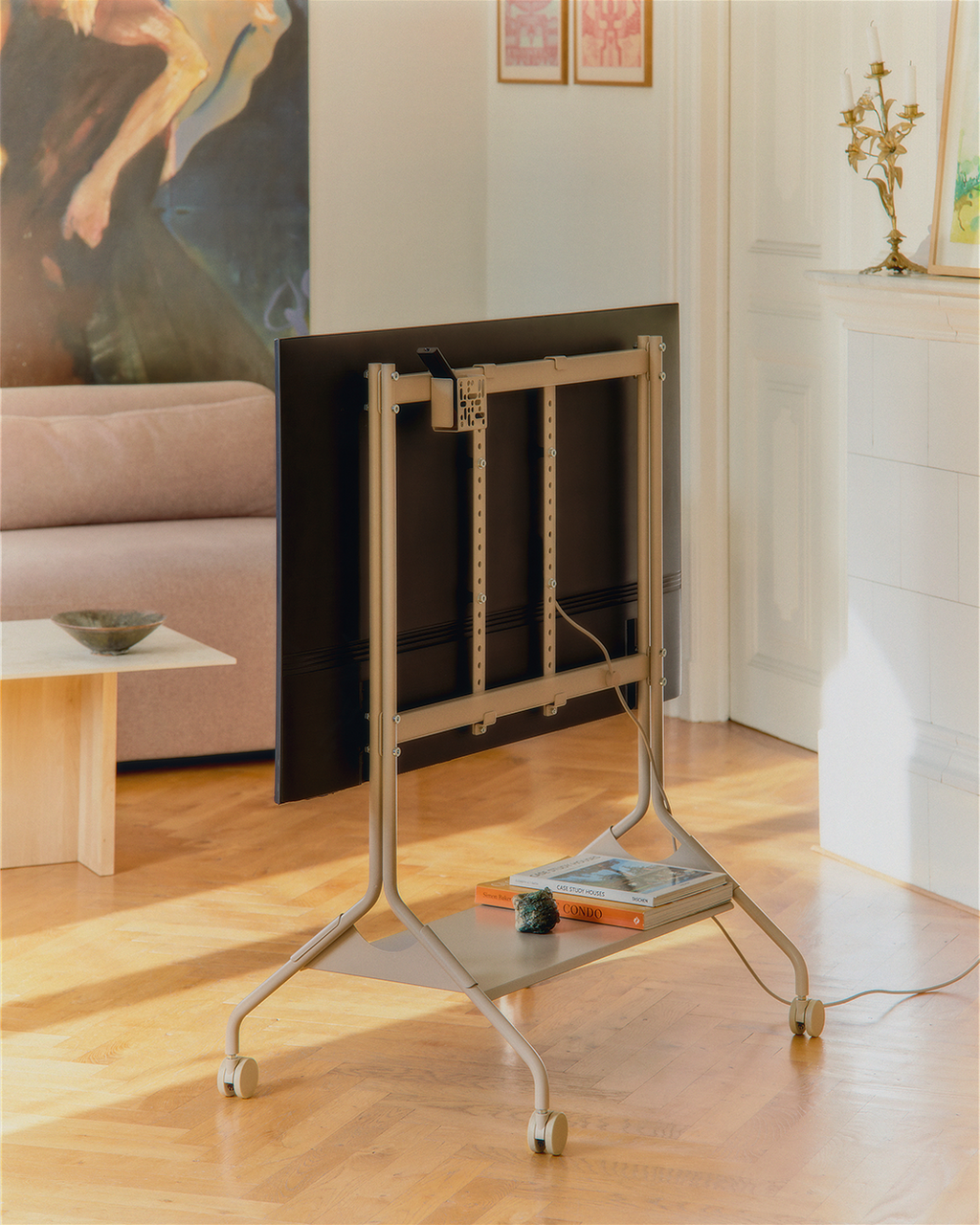 Pedestal Moon Rollin' Stands W/ Wheels 028 Oat