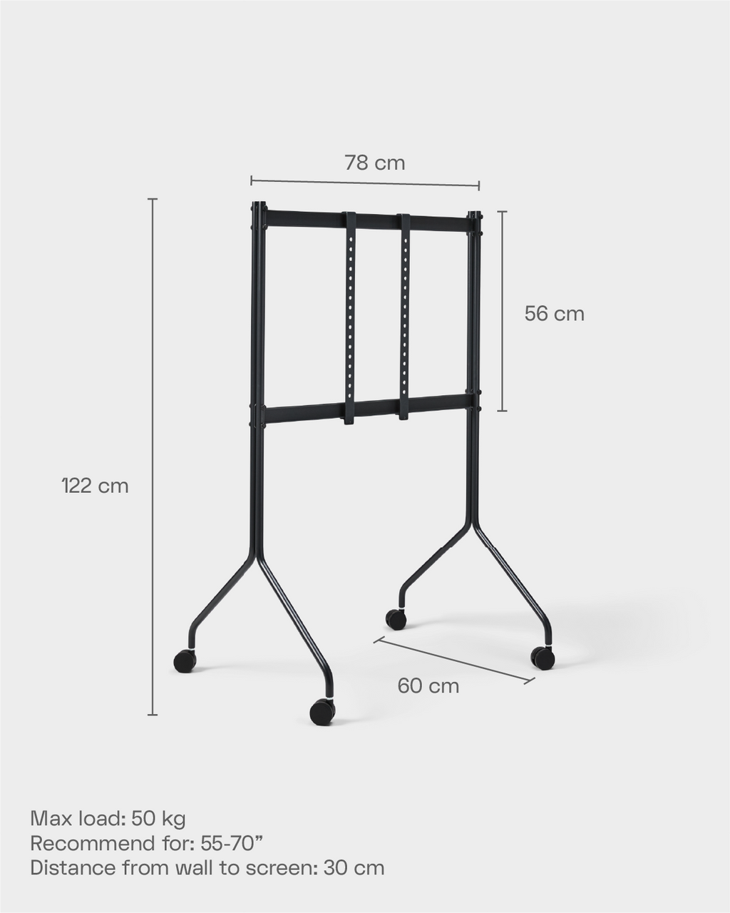 Pedestal Moon Rollin' Tall Stands W/ Wheels 028 Oat